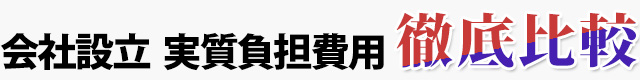 会社設立 実質負担費用徹底比較